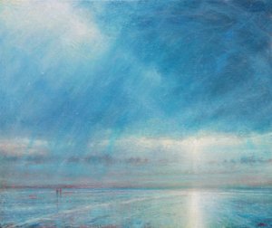 Regensturm über Holkham Beach von Derek Hare