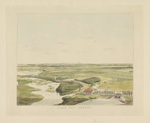 Ansicht der Landschaft östlich von Nijmegen (Nach Osten, Ansichten rund um die Stadt Nijmegen, Geldersch Panorama oder Rundansicht nach dem Leben gezeichnet auf Belvedere in Nijmegen)