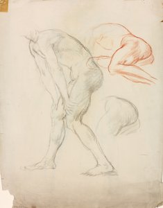 Studien einer kauernden Figur von Derwent Lees