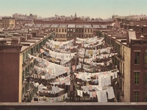 Eine Montagwäsche, New York City, veröffentlicht 1900 von Detroit Photographic Company