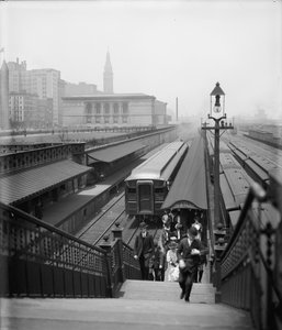 Ankunft in Chicago aus den Vororten, ca. 1907