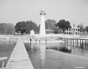 Biloxi-Leuchtturm, Biloxi, Mississippi, USA, ca. 1906 von Detroit Publishing Co.
