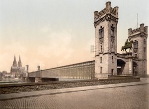 Eisenbahnbrücke, Rhein, Köln, Deutschland, ca. 1900 von Detroit Publishing Co.