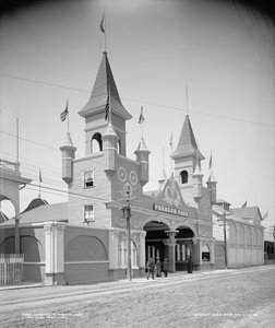 Eingang zum Paragon Park, Nantasket Beach, ca. 1905 (s/w Foto)
