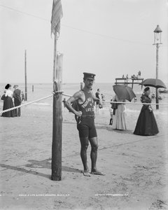 Rettungsschwimmer, Brighton Beach, Brooklyn, New York City, USA, ca. 1905