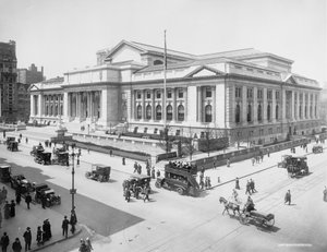Öffentliche Bibliothek, New York City, USA, ca. 1915 von Detroit Publishing Co.