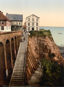 Die große Treppe, Helgoland, Deutschland, Photochromdruck, ca. 1900 von Detroit Publishing Co.