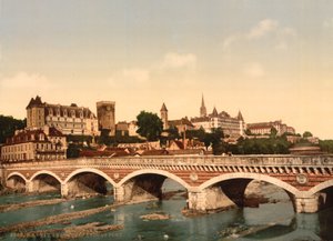 Das Schloss und die Brücke, Pau, Pyrenäen
