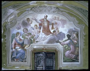 Die Apotheose des Heiligen Ignatius von Loyola (um 1491-1556) aus dem Refektorium von Diacinto Fabbroni