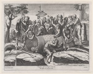 Speculum Romanae Magnificentiae: Marcus Atilius Regulus in einem Fass