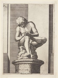 Junge, der sich einen Dorn aus dem Fuß zieht (Spinario)
