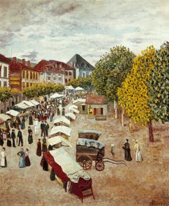 Der Marsch von Dax in den Landes. Gemälde von Dario de Regoyos y Valdes (1875-1913) Privatkollektion