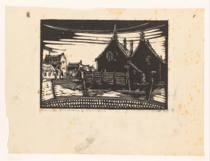 Häuser an der Boulevard in Scheveningen von Dick Ket (signed by artist)