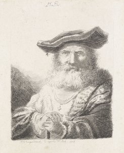 Alter Mann mit Barett von Diederik Jan Singendonck