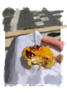 Gebissener Pastel de nata