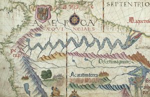 Nördliches Südamerika, Detail aus einem Weltatlas, 1565 von Diego Homem