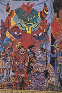 Nahaufnahme eines Gemäldes, Insurgentes-Theater, Mexiko-Stadt, Mexiko