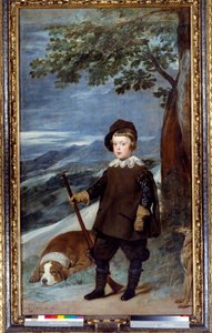 Porträt von Prinz Baltasar Carlos von Spanien in Jagdkleidung von Diego Velázquez