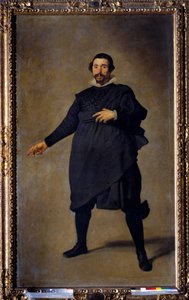 Porträt des Narren Pablo von Valladolid (Detail) von Diego Velázquez