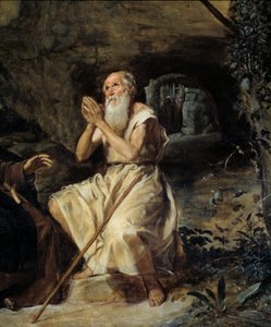 Heiliger Antonius und Heiliger Paulus Eremit (Detail)