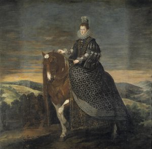 Reiterporträt von Margarita von Österreich von Diego Velázquez