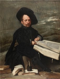 Der Narr mit Büchern, um 1640 von Diego Velázquez
