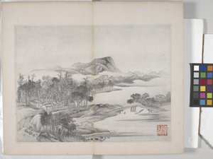 Album mit Landschaftsgemälden