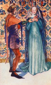 Ein Mann und eine Frau aus der Zeit von Edward II. (1307-1327) von Dion Clayton Calthrop