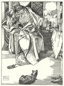 „Der König lehnte jede Erfrischung ab“ (Kupferstich) von Dion Clayton Calthrop