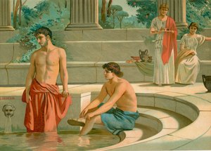 Telemachus und Pisistratus im Palast von Menelaos
