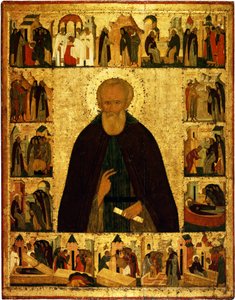 Heiliger Dmitry Prilutsky mit Szenen aus seinem Leben, ca. 1503 von Dionysius