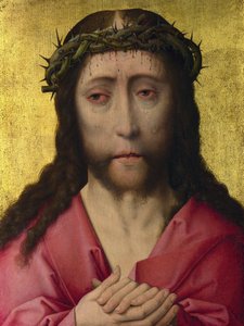 Christus der Schmerzen mit Dornenkrone von Dirck Bouts