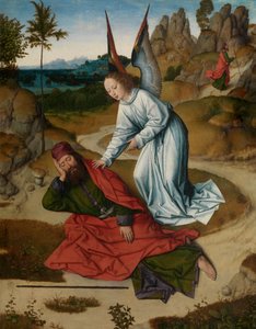 Elija in der Wüste (Detail) von Dirck Bouts