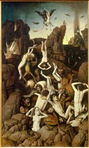 Hölle. Der Fall der Verdammten. von Dirck Bouts