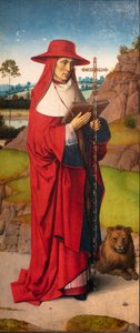 Pfarrkirche (Parochiekerk Sint-Pieter). Das Martyrium des heiligen Erasmus. Dirk Bouts. Ca 1460-1464. (Detail) von Dirck Bouts