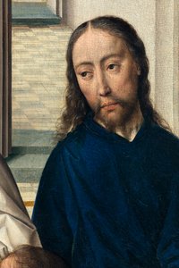 Pfarrkirche (Parochiekerk Sint-Pieter). Das letzte Abendmahl. Dirk Bouts. 1464-1468. Detail. Zentrales Panel. von Dirck Bouts