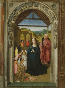 Die Geburt Christi, ca. 1445 (Detail) von Dirck Bouts