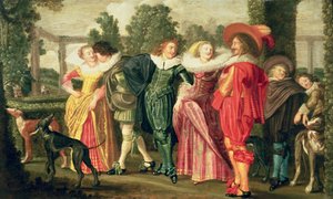 Ein Spaziergang im Garten, ca. 1623