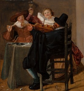 Fröhliche Gesellschaft mit Geiger von Dirck Hals