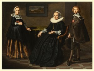 Eine Mutter mit ihrem Sohn und ihrer Tochter, ca. 1641-41 von Dirck Santvoort