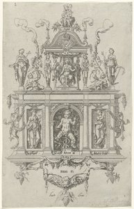 Wappen der Haarlemer Rederijkerskamer De Wijngaertrancken von Dirck Volckertsz. Coornhert (attributed to)