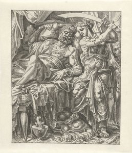 Judith enthauptet Holofernes von Dirck Volckertsz. Coornhert (attributed to)