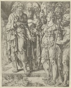 Tamar zeigt das Pfand von Dirck Volckertsz. Coornhert (attributed to)