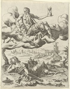 Die Zeit besiegt den Ruhm von Dirck Volckertsz. Coornhert (possibly)