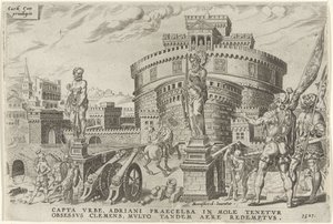 Belagerung der Engelsburg, 1527 von Dirck Volckertsz. Coornhert