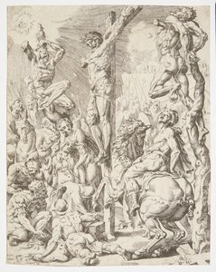 Der Tod Christi am Kreuz von Dirck Volckertsz. Coornhert