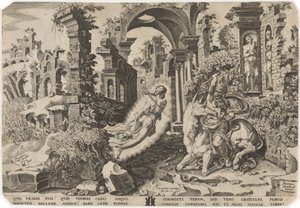 Bileam und der Engel von Dirck Volckertz Coornhert, after Maerten van Heemskerck
