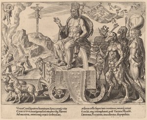Der Triumph Christi von Dirck Volckertz Coornhert after Maerten van Heemskerck