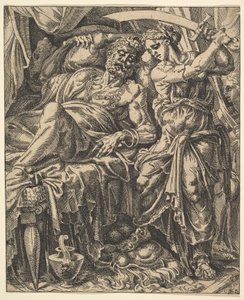 Judith enthauptet Holofernes, aus der Geschichte von Judith und Holofernes
