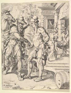Das Gleichnis vom barmherzigen Samariter, 1549 von Dirck Volkertsen Coornhert